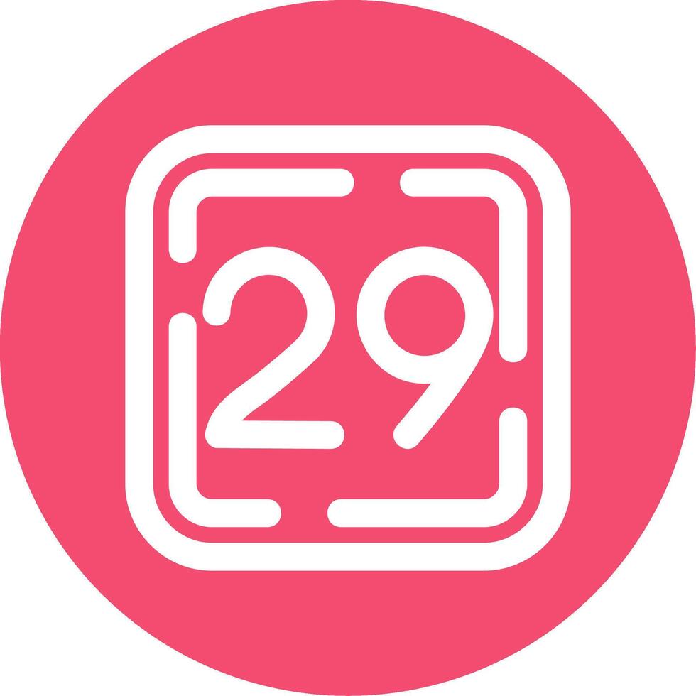 Twenty Nine Linear Circle Multicolor Design Icon vector