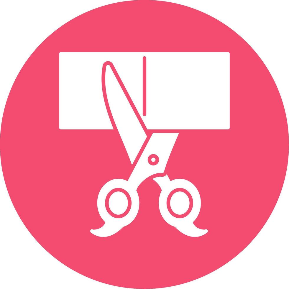 Scissors Glyph Circle Icon vector