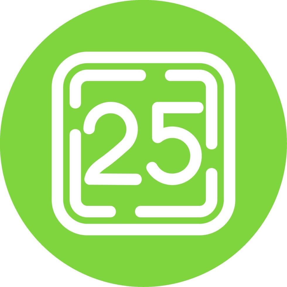Twenty Five Linear Circle Multicolor Design Icon vector