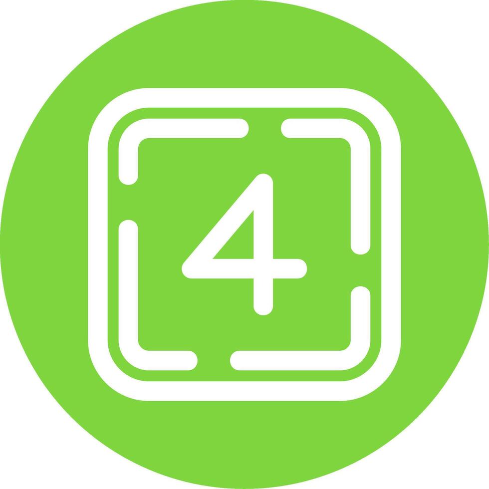 Four Linear Circle Multicolor Design Icon vector