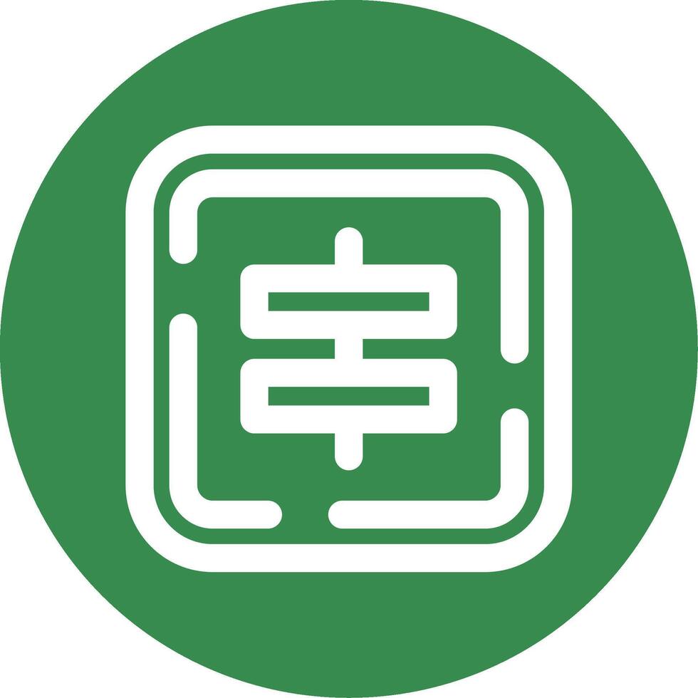 Center alignment Linear Circle Multicolor Design Icon vector