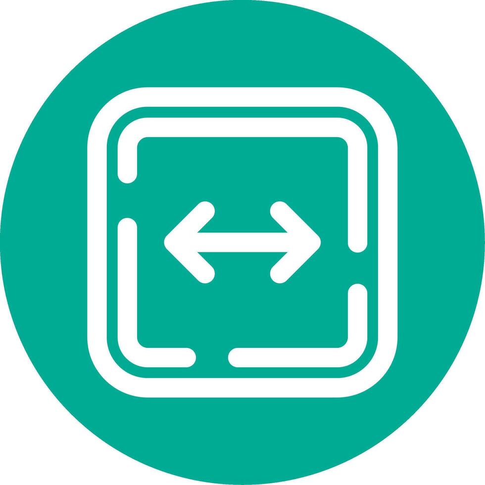 Left and right arrow Linear Circle Multicolor Design Icon vector