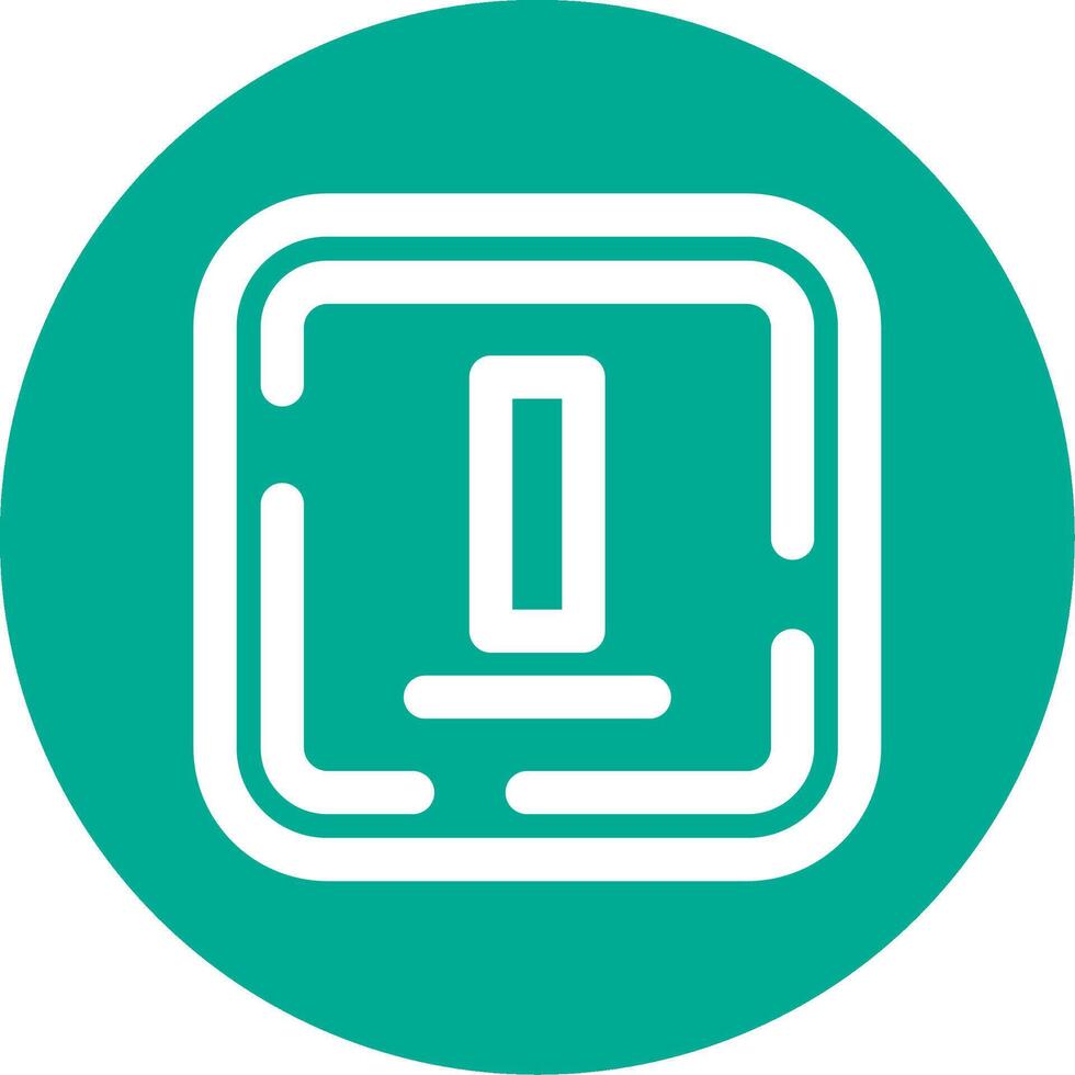 Bottom alignment Linear Circle Multicolor Design Icon vector