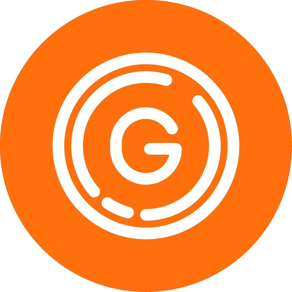 Letter g Linear Circle Multicolor Design Icon vector