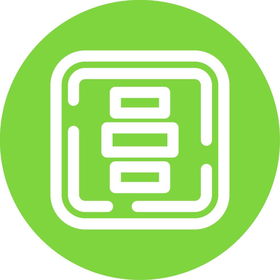 Horizontal Alignment Linear Circle Multicolor Design Icon vector