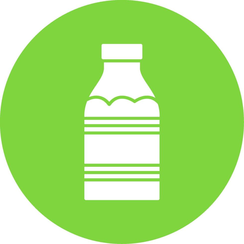Milk Bottle Glyph Circle Icon vector