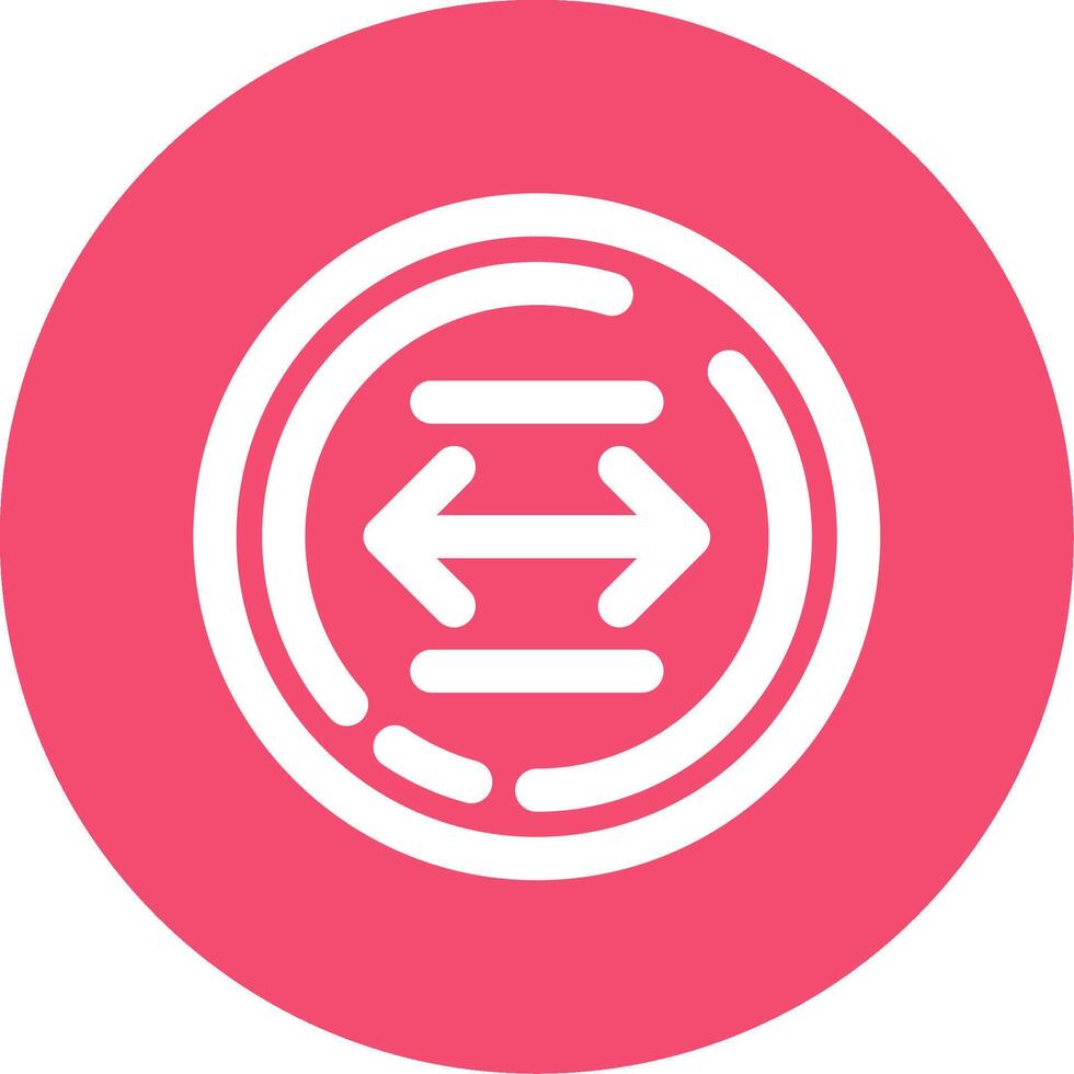 Left and right arrow Linear Circle Multicolor Design Icon vector