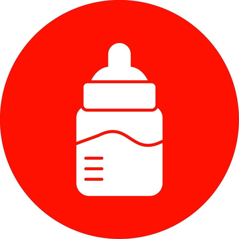 Baby Bottle Glyph Circle Icon vector