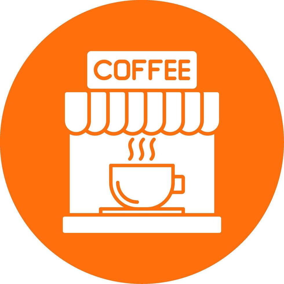 Coffee Glyph Circle Icon vector