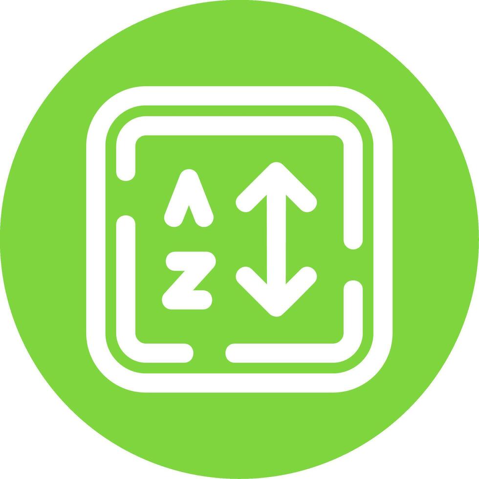 Alphabetical order Linear Circle Multicolor Design Icon vector