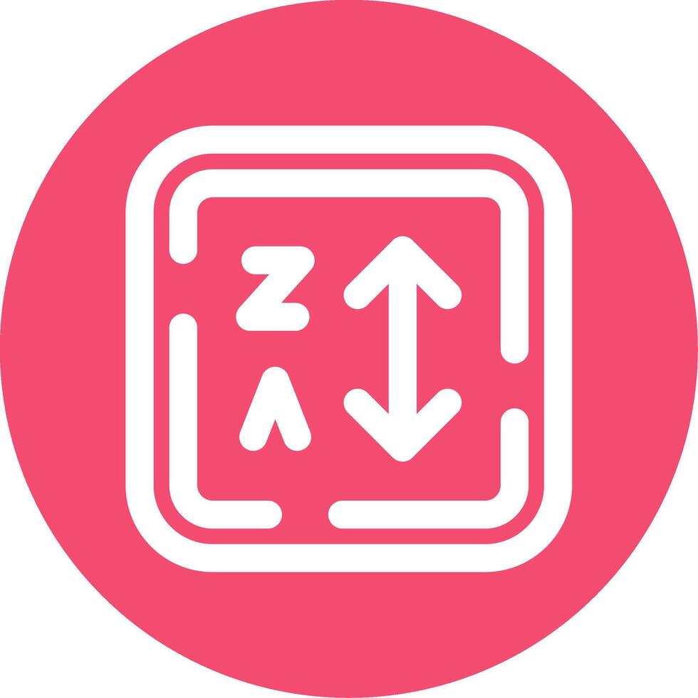 Alphabetical order Linear Circle Multicolor Design Icon vector