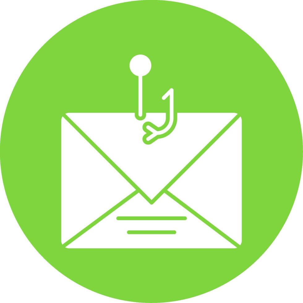 Phishing Glyph Circle Icon vector