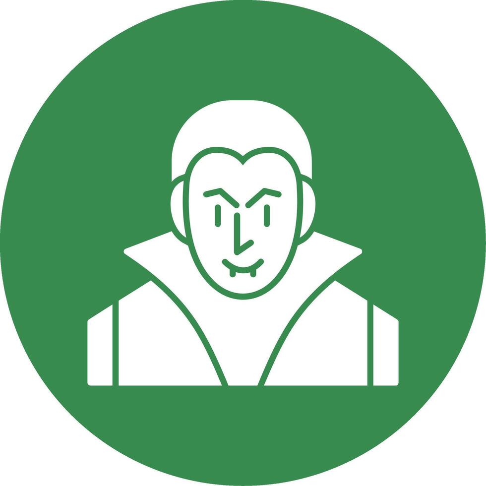 Evil Glyph Circle Icon vector