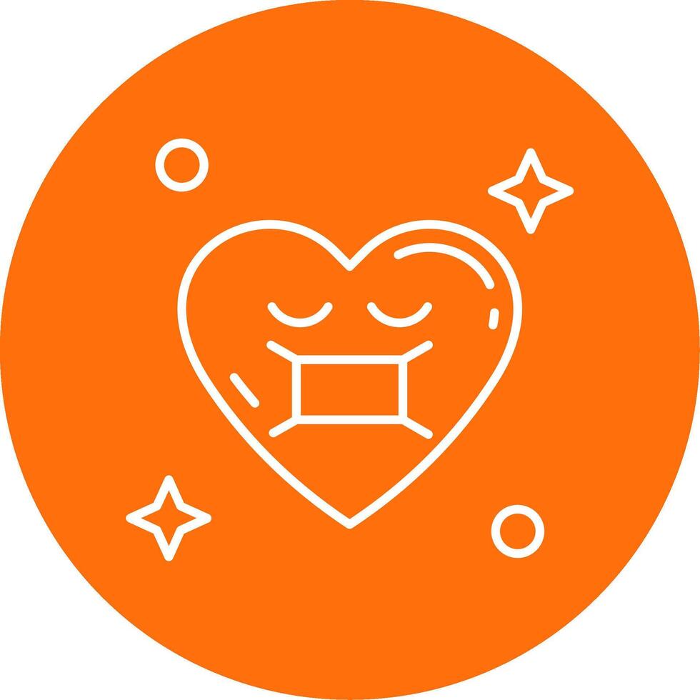Face mask Linear Circle Multicolor Design Icon vector