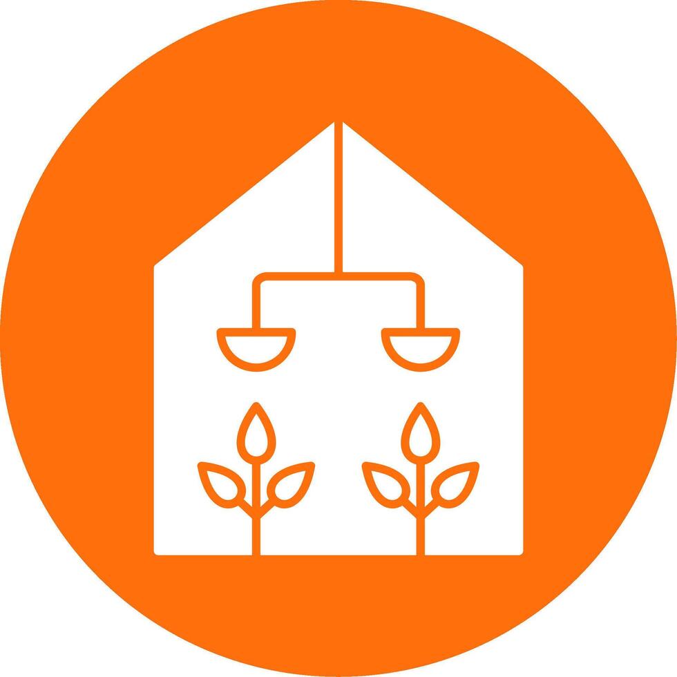 Greenhouse Glyph Circle Icon vector