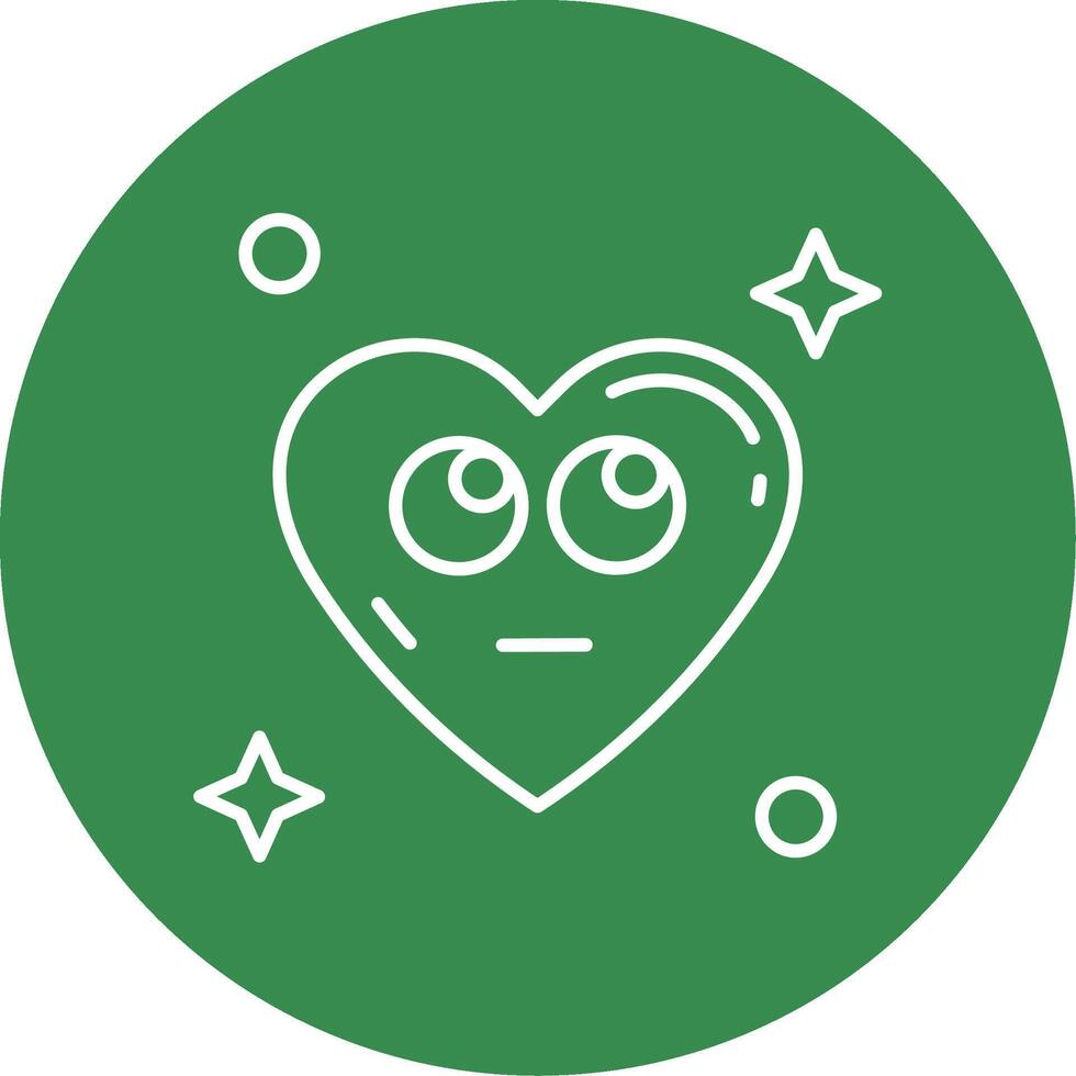 Rolling eyes Linear Circle Multicolor Design Icon vector