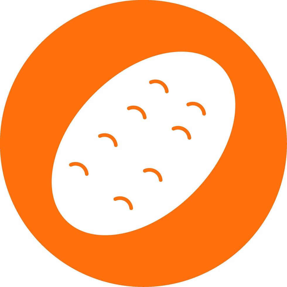 potato Glyph Circle Icon vector
