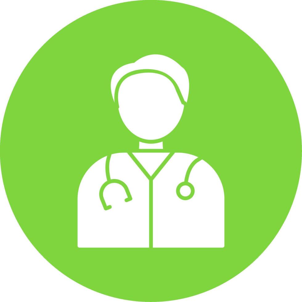 Doctor Glyph Circle Icon vector
