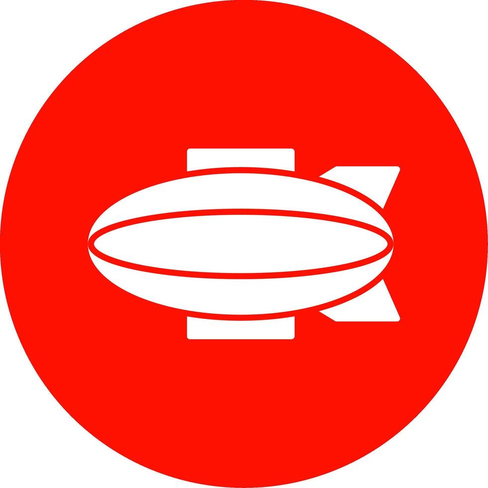 Blimp Glyph Circle Icon vector