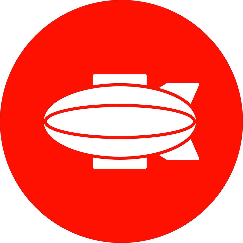 Blimp Glyph Circle Icon vector