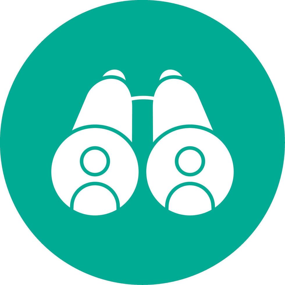 Binoculars Glyph Circle Icon vector