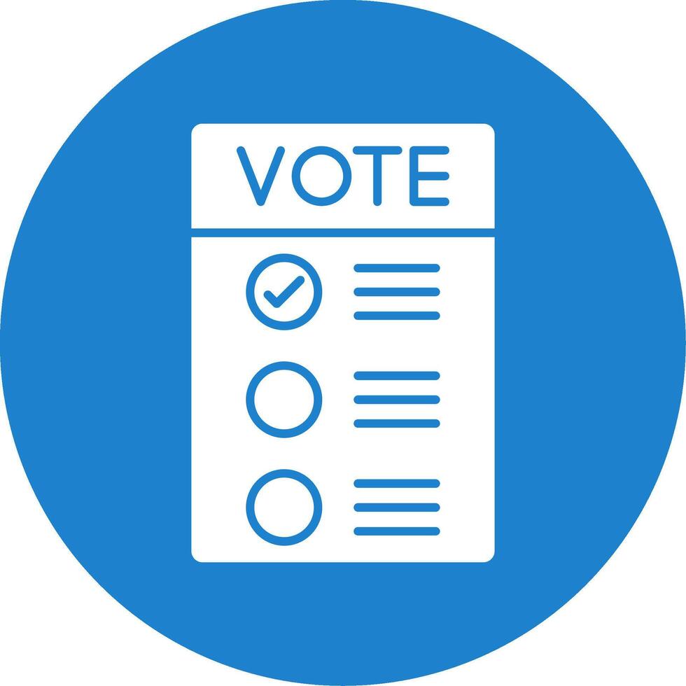 Number of vote Glyph Circle Icon vector
