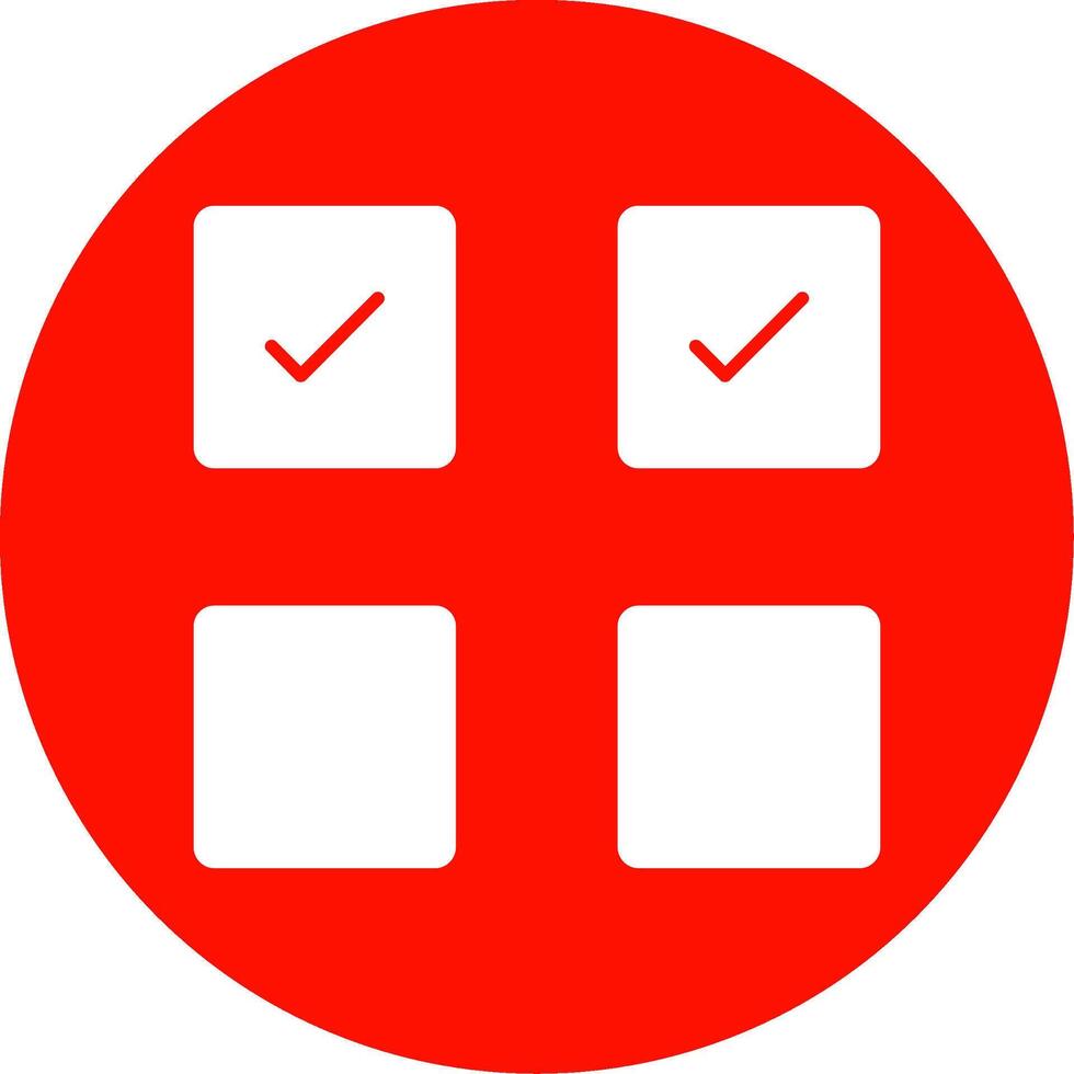 Check Box Glyph Circle Icon vector
