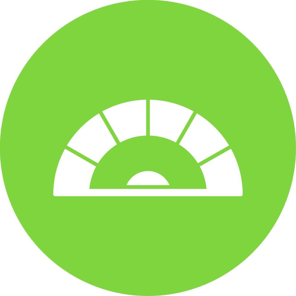 Protractor Glyph Circle Icon vector