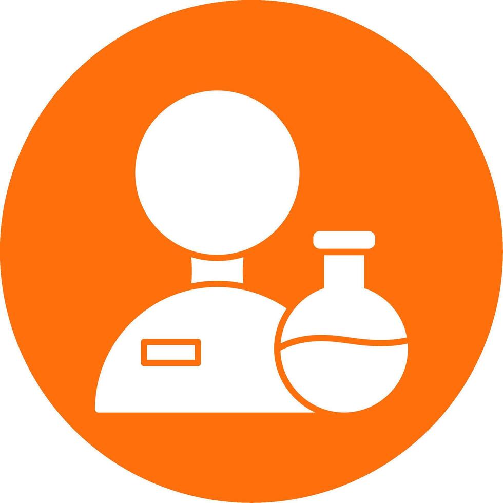 Scientist Glyph Circle Icon vector