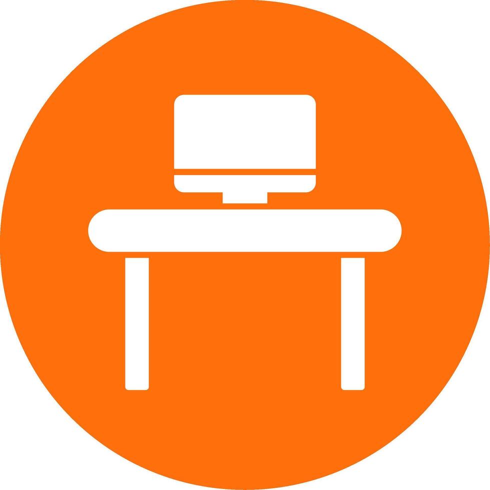 Work Space Glyph Circle Icon vector