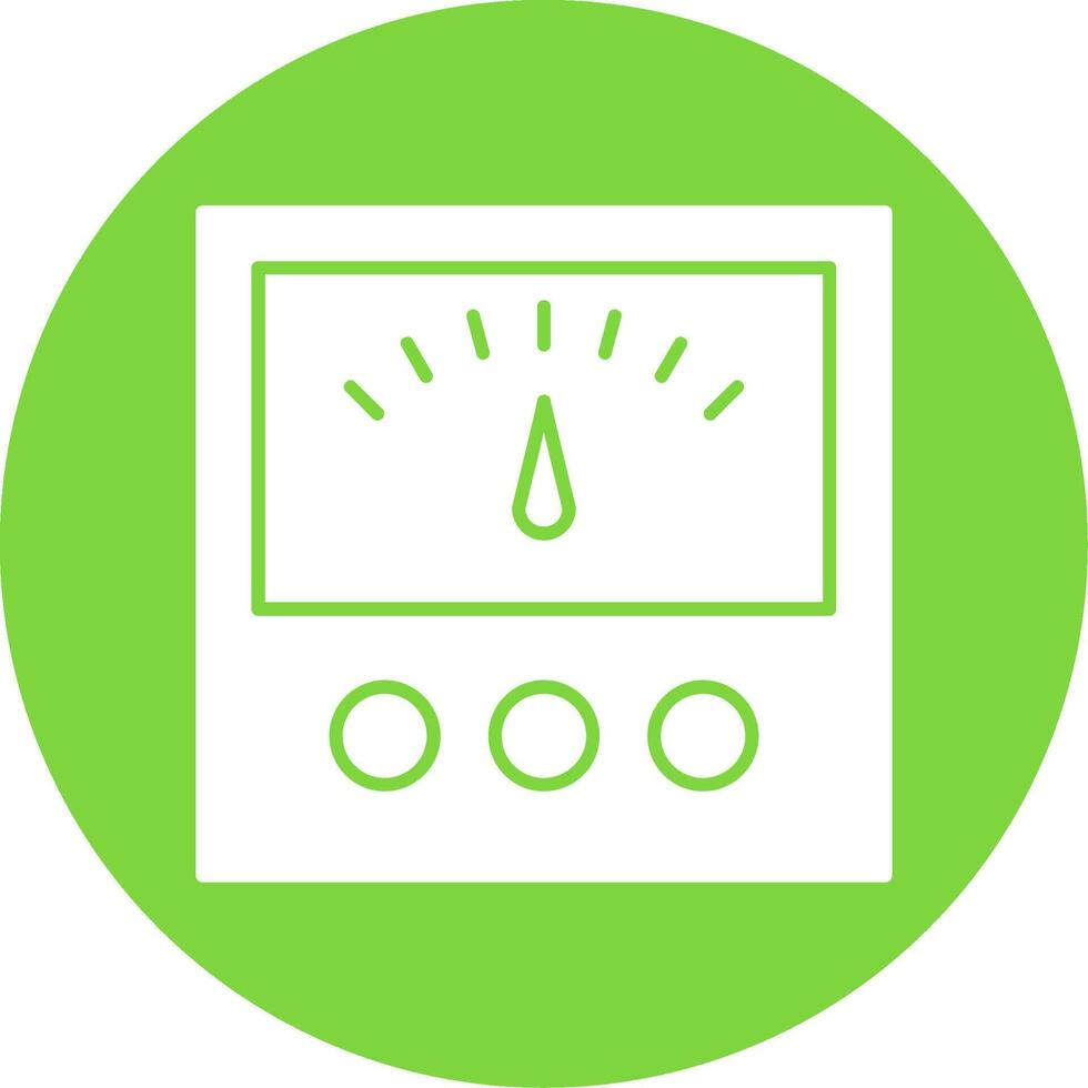 Voltage Indicator Glyph Circle Icon vector