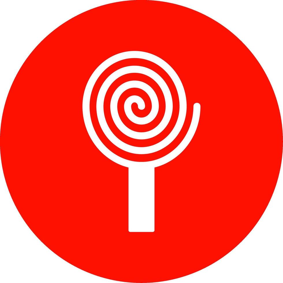 Spiral Glyph Circle Icon vector