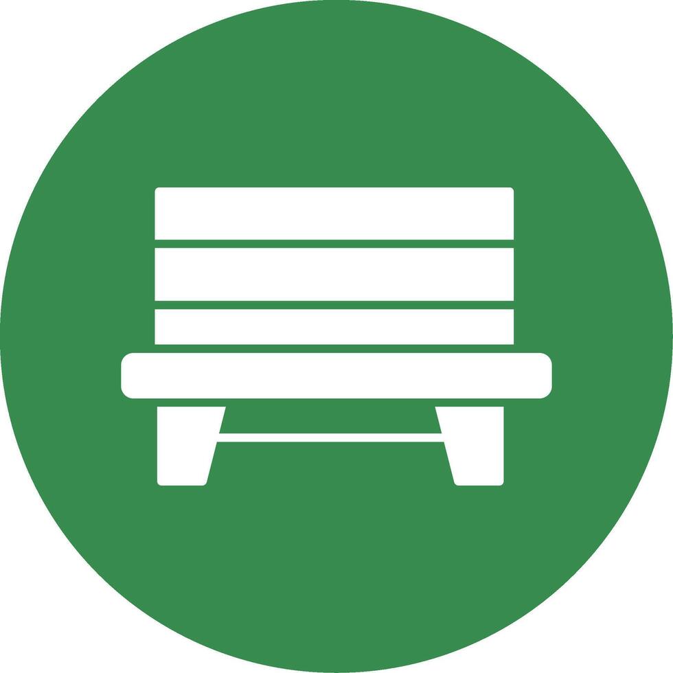Bench Glyph Circle Icon vector