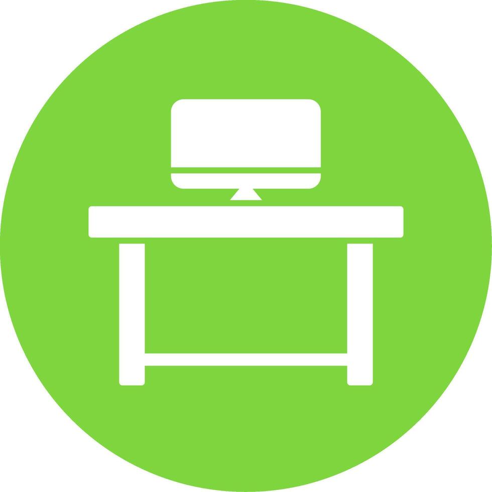 Workspace Glyph Circle Icon vector