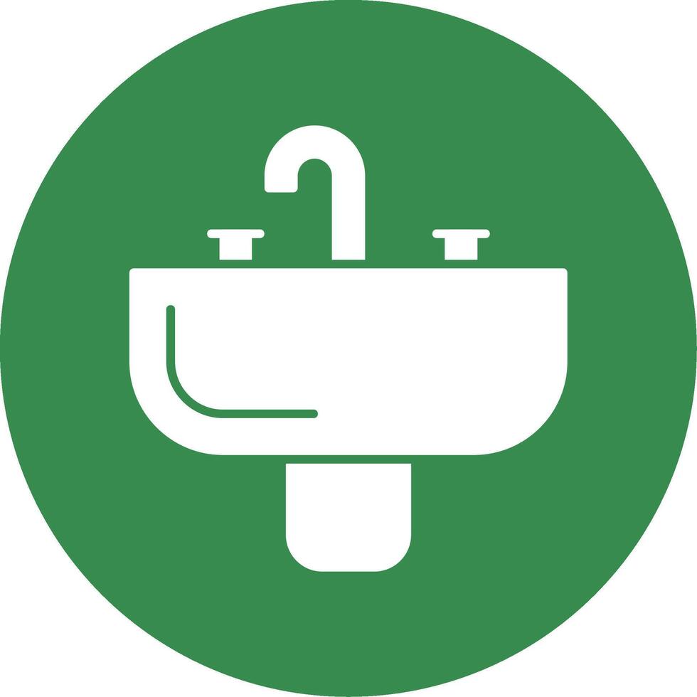 Sink Glyph Circle Icon vector