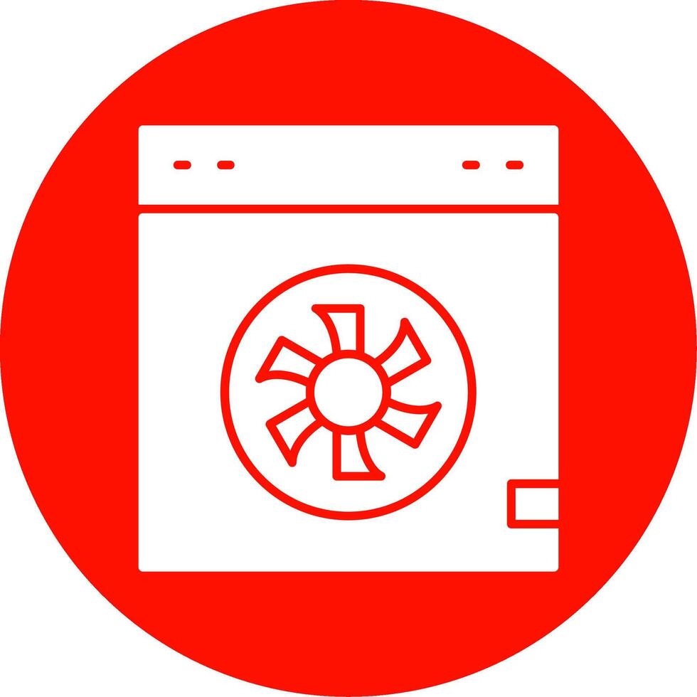 enfriador glifo circulo icono vector