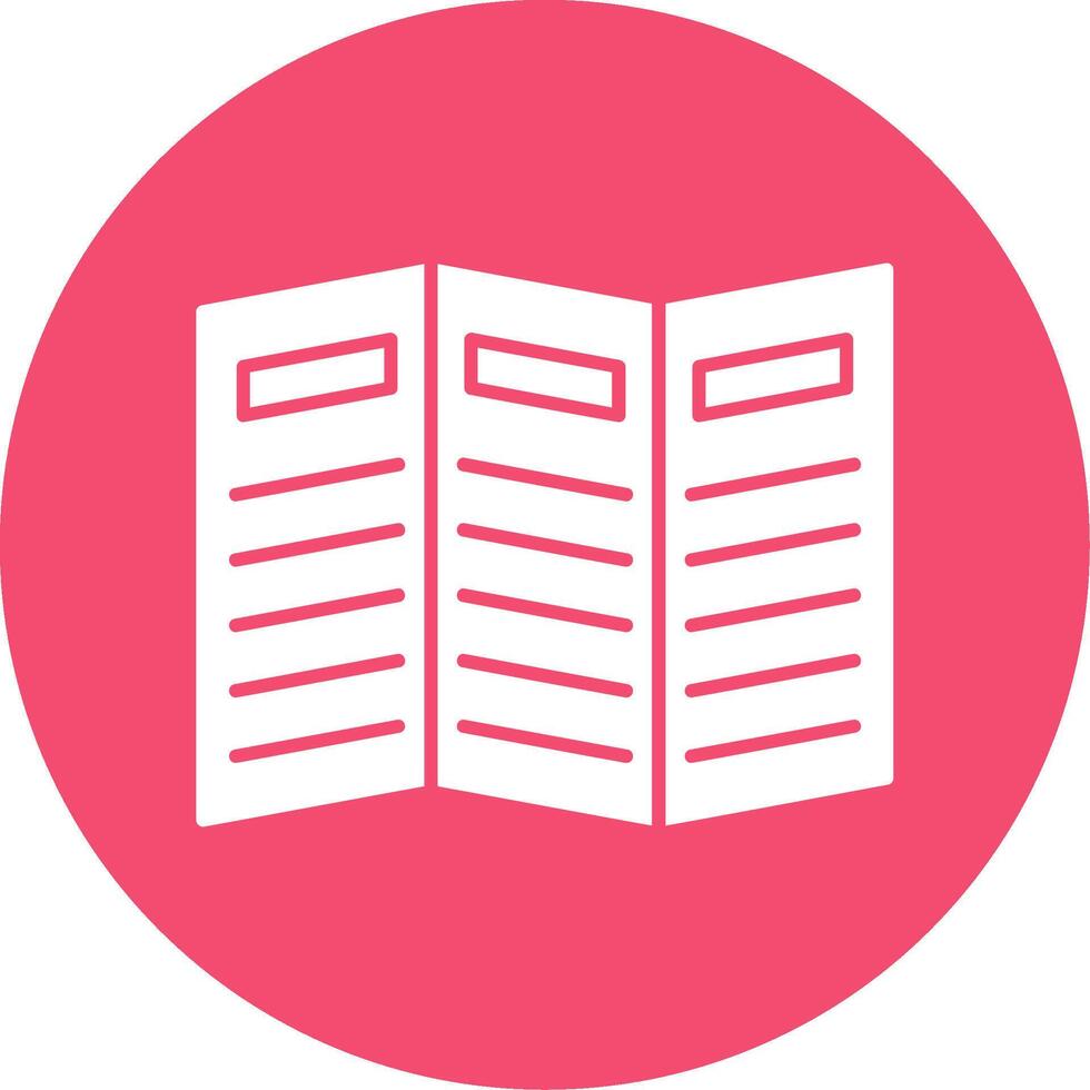 Brochure Glyph Circle Icon vector