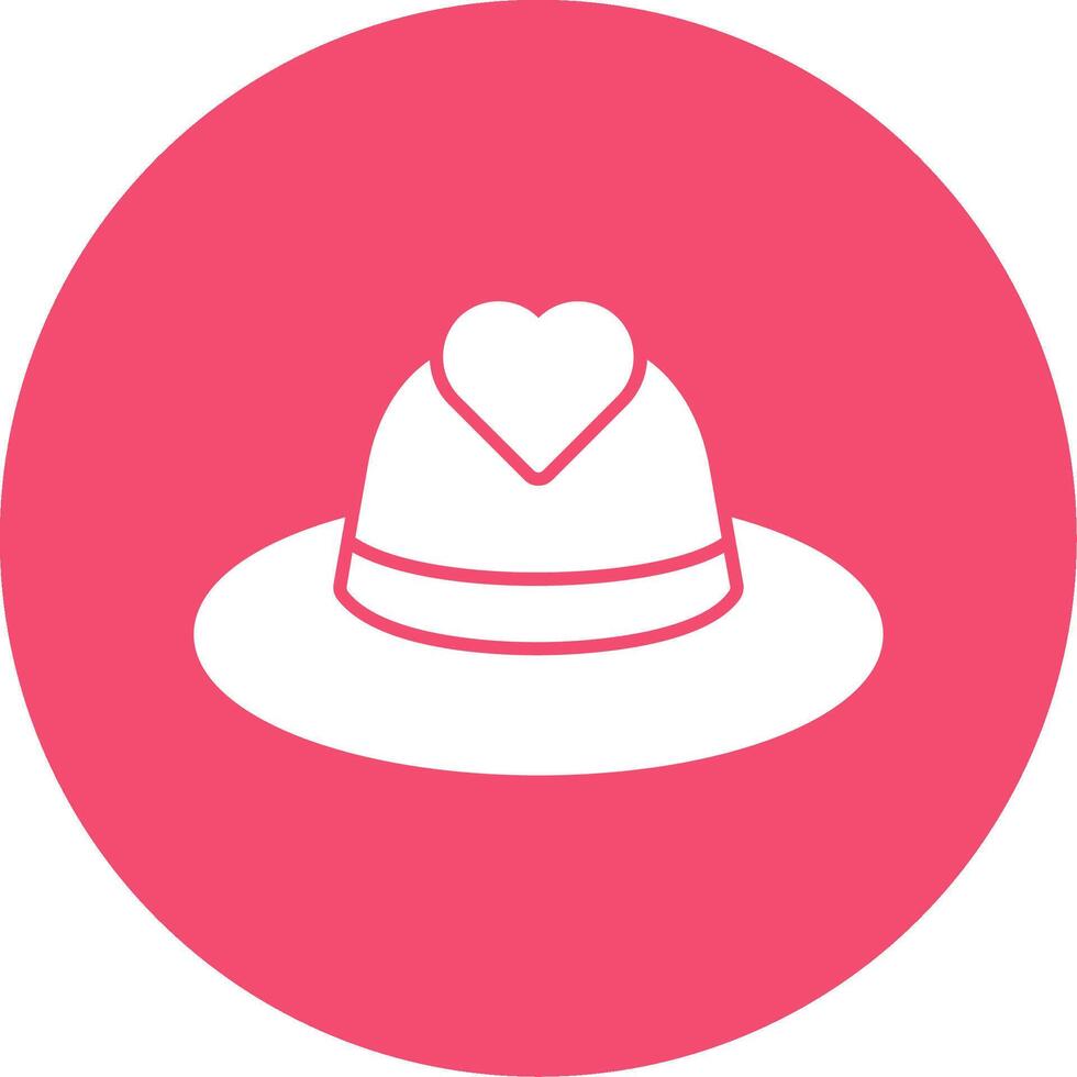 Hat Glyph Circle Icon vector