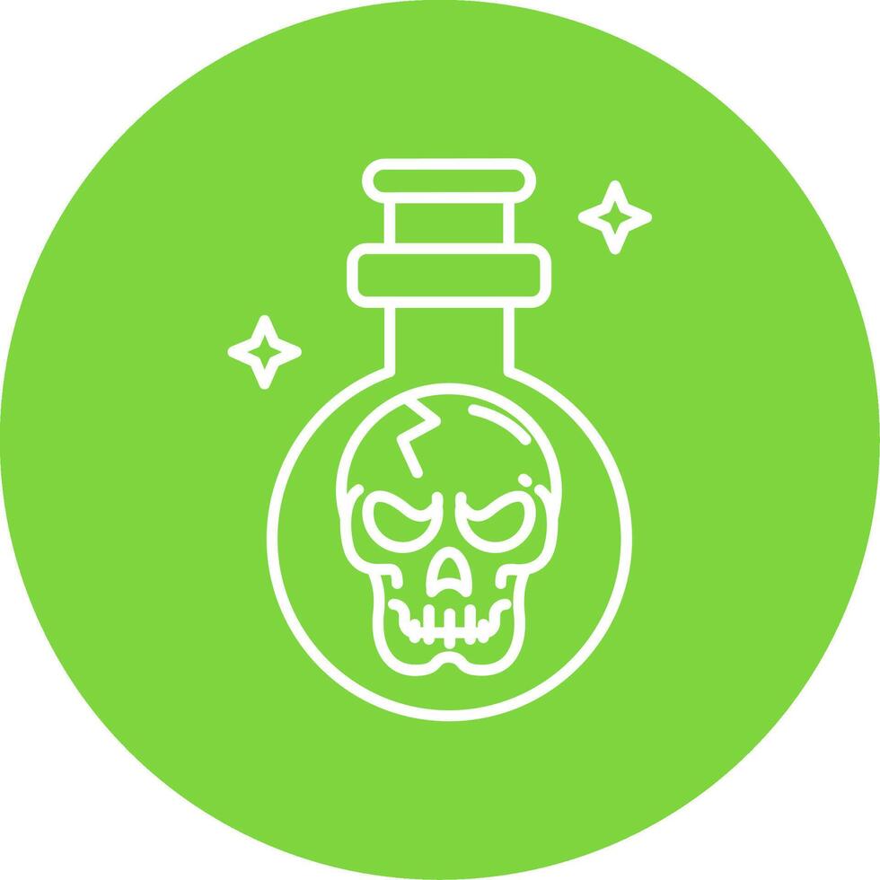 Potion Linear Circle Multicolor Design Icon vector