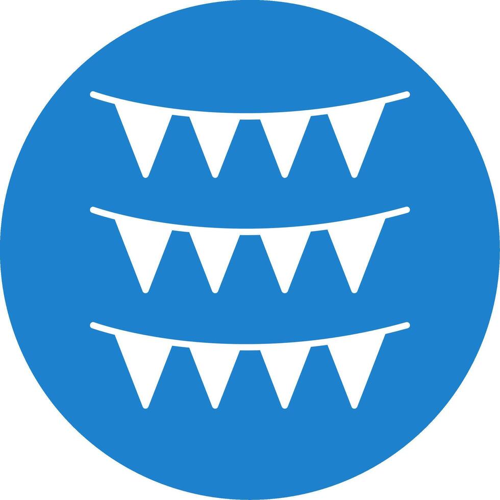 Bunting Glyph Circle Icon vector