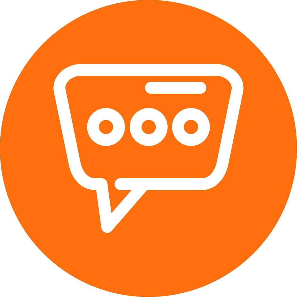 Message Linear Circle Multicolor Design Icon vector