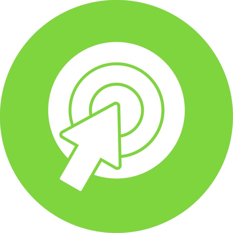Call To Action Glyph Circle Icon vector