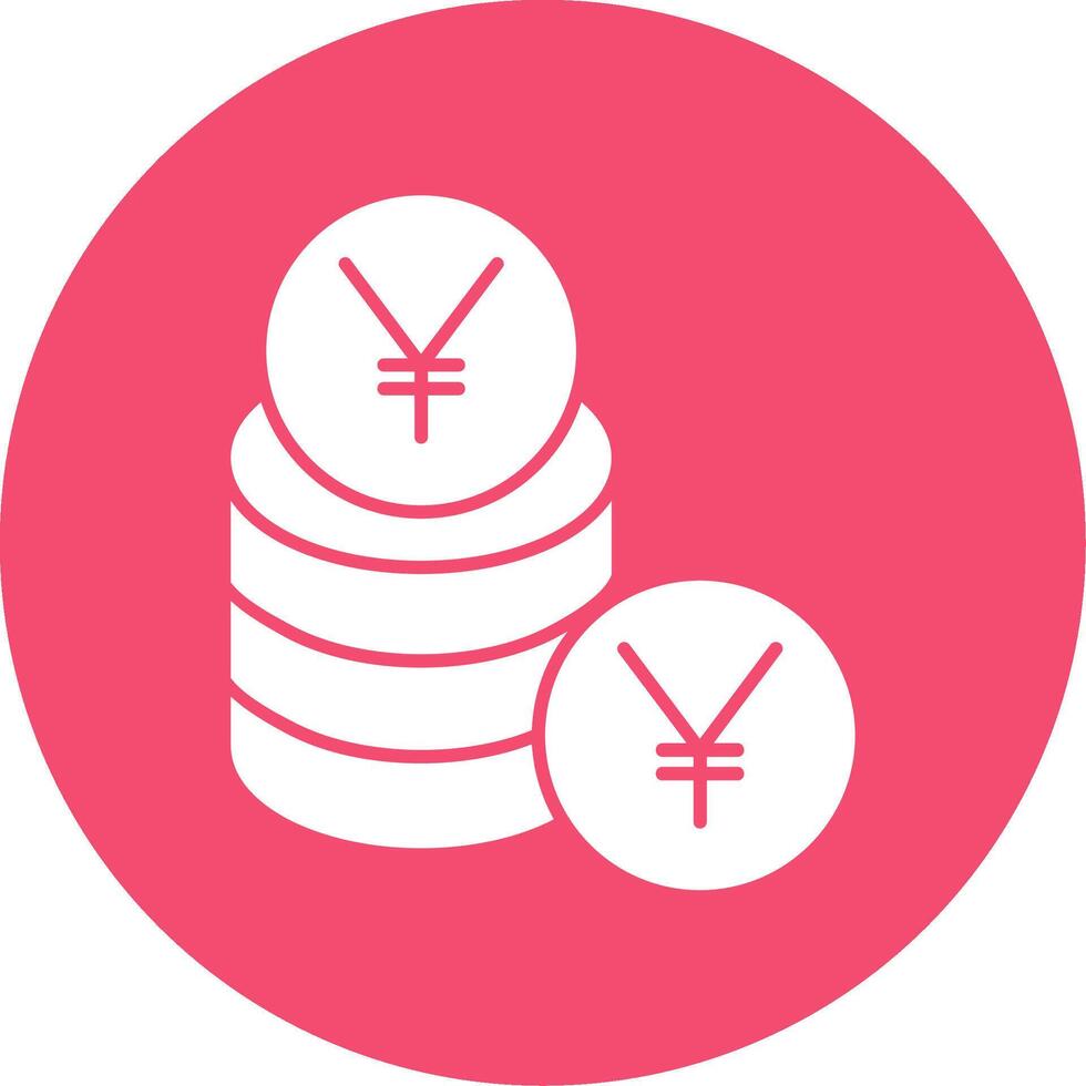 Yen Glyph Circle Icon vector