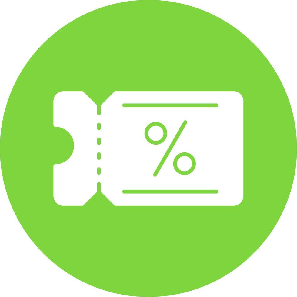 Coupon Glyph Circle Icon vector