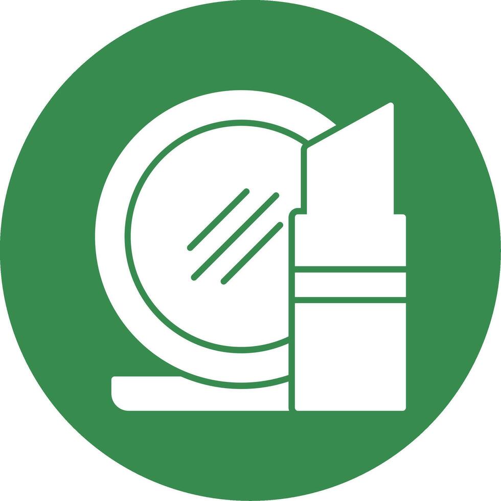 Makeup Glyph Circle Icon vector