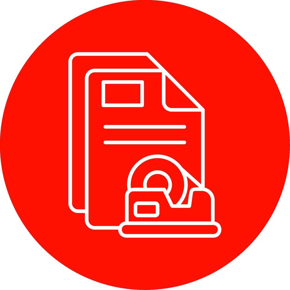 Tape Linear Circle Multicolor Design Icon vector