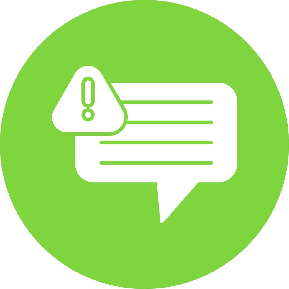 Warning Glyph Circle Icon vector
