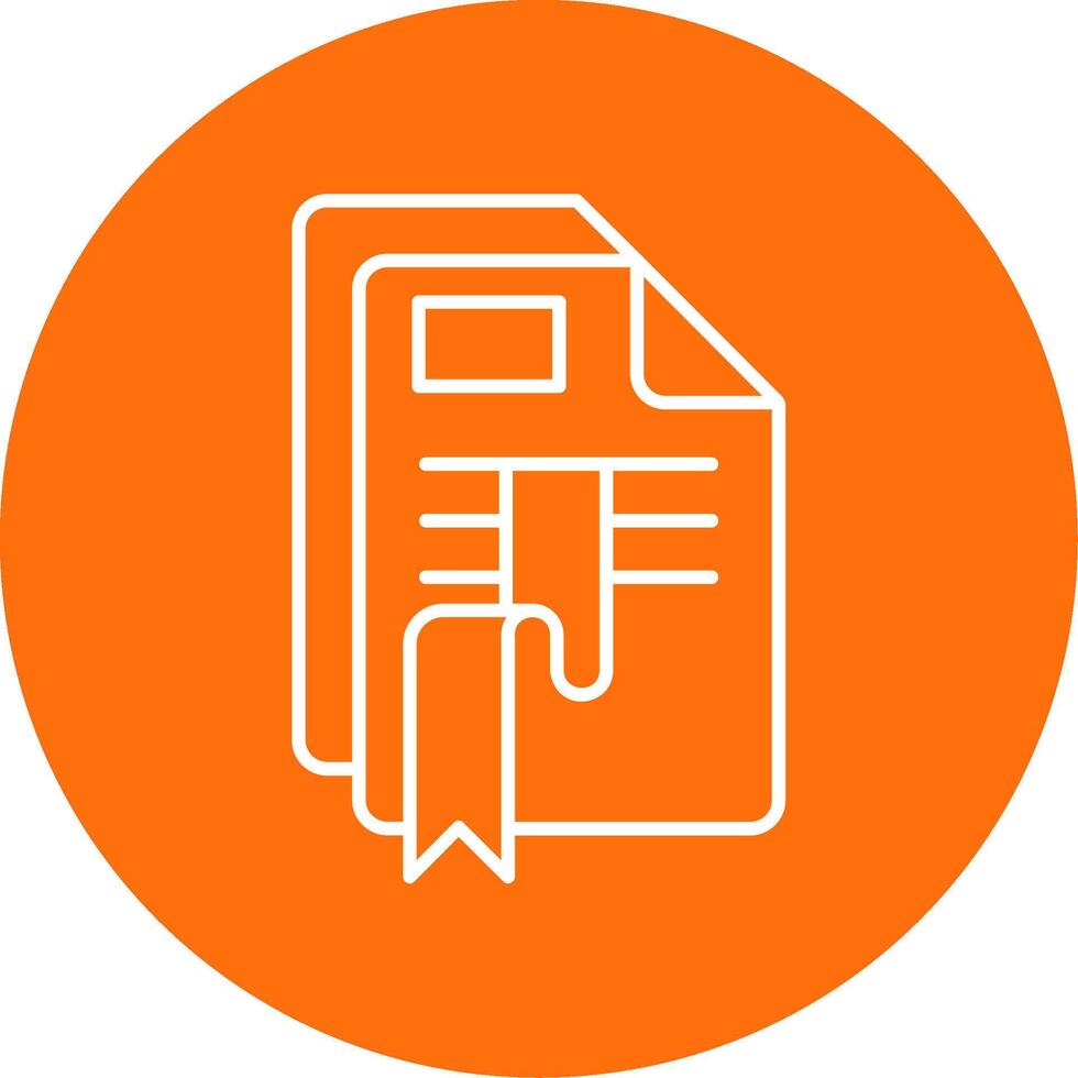 Bookmark Linear Circle Multicolor Design Icon vector