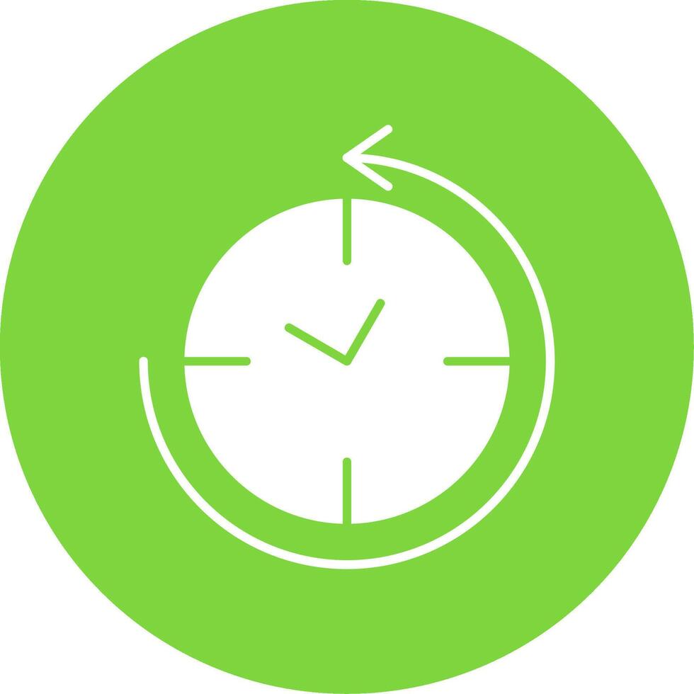 Anti Clockwise Glyph Circle Icon vector