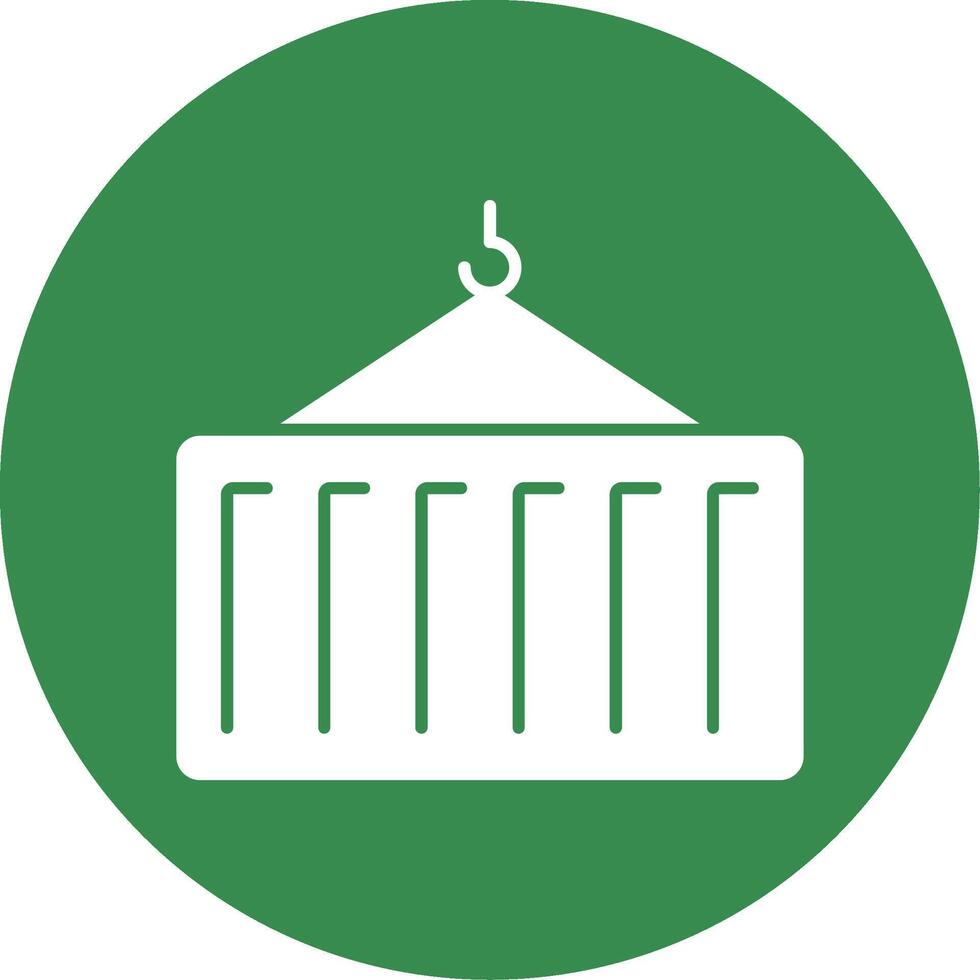 Container Glyph Circle Icon vector